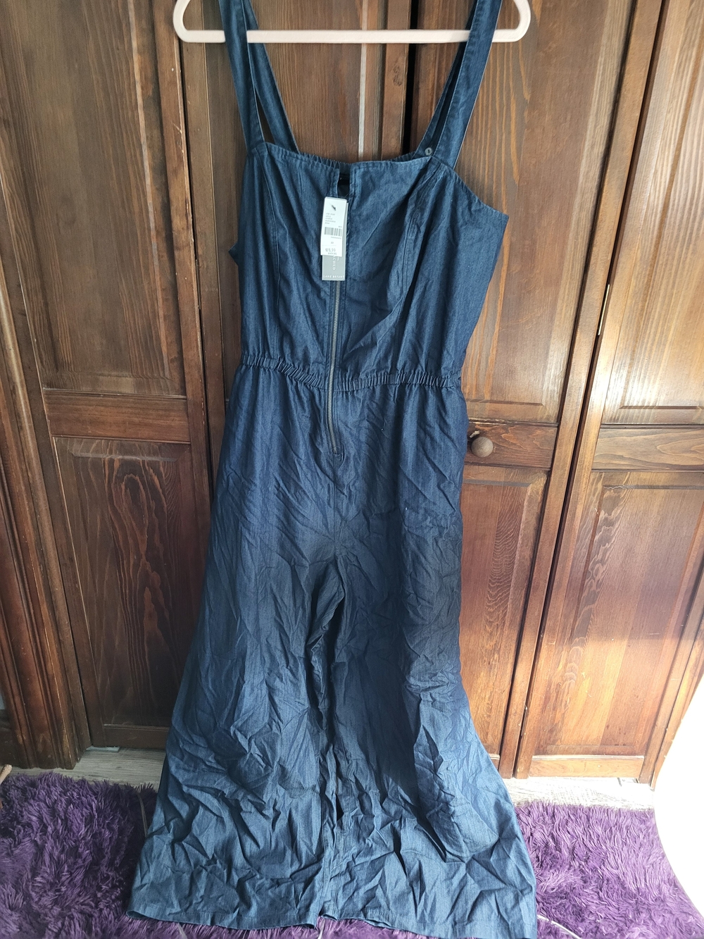 Lane Bryant Navy Blue Wide-Leg Jumpsuit